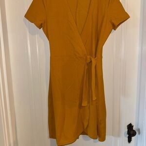 J. Crew Golden Wrap Mini Dress